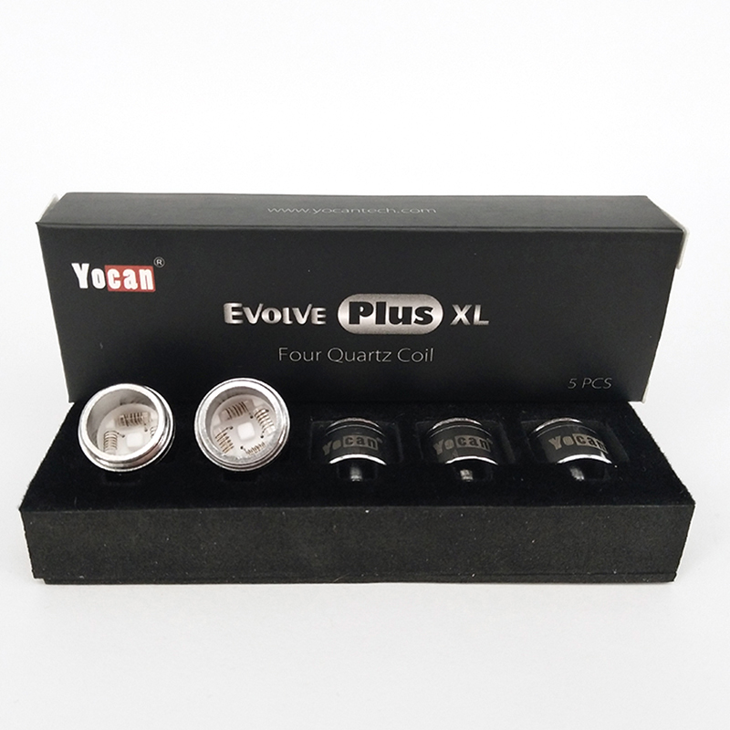 Authentic Yocan XL Replacement Coil For Yocan Evolve Plus XL Kit Four Quartz Coil For Dry Herb Vaporizer Pen Starter Kit
Authentic Yocan XL Replacement Coil For Yocan Evolve Plus XL Kit Four Quartz Coil For Dry Herb Vaporizer Pen Starter Kit
