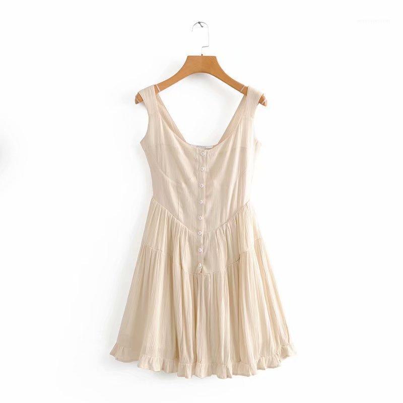 Ruched Dress Women 2020 Summer Black Boho Beach Dress Ladies Vintage Mini Swing Dresses Korean Button Up Sleeveless Dresses1, White
Ruched Dress Women 2020 Summer Black Boho Beach Dress Ladies Vintage Mini Swing Dresses Korean Button Up Sleeveless Dresses1, White