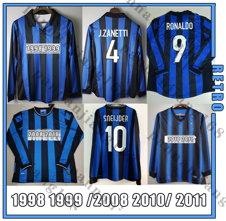 Inter long sleeve ZAMORANO RONALDO 1998 1999 Retro soccer jersey home 2008 2010 2011 MILITO J.ZANETTI Vintage football shirt
Inter long sleeve ZAMORANO RONALDO 1998 1999 Retro soccer jersey home 2008 2010 2011 MILITO J.ZANETTI Vintage football shirt