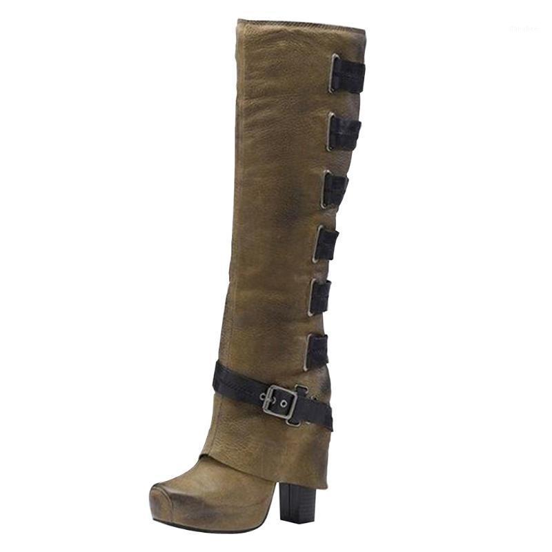 Women's Buckle Knee Bare Boots Square High Heel Casual Long Tube Punk Combat Motorcycle Booties Plus Size 43 European Shoes1, Black
Women's Buckle Knee Bare Boots Square High Heel Casual Long Tube Punk Combat Motorcycle Booties Plus Size 43 European Shoes1, Black