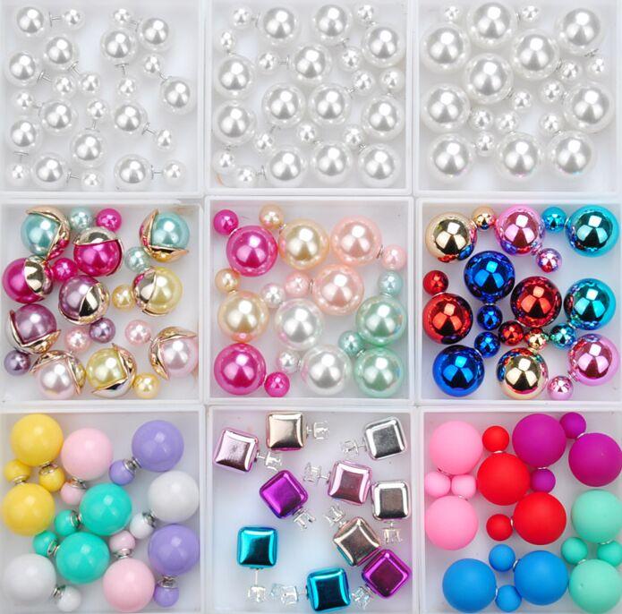 5 pair simulated Pearl ball Stud Earring Bead Double Side Earring Scrub Dull two Face Way Party Date pendientes Jewelry Women
5 pair simulated Pearl ball Stud Earring Bead Double Side Earring Scrub Dull two Face Way Party Date pendientes Jewelry Women