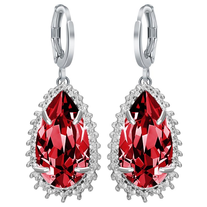 Hoop & Huggie UFOORO Silver Color Luxury Earrings For Women Water Drop Design Brilliant Red Zircon Wedding Engagement Party Jewelry Gift
Hoop & Huggie UFOORO Silver Color Luxury Earrings For Women Water Drop Design Brilliant Red Zircon Wedding Engagement Party Jewelry Gift