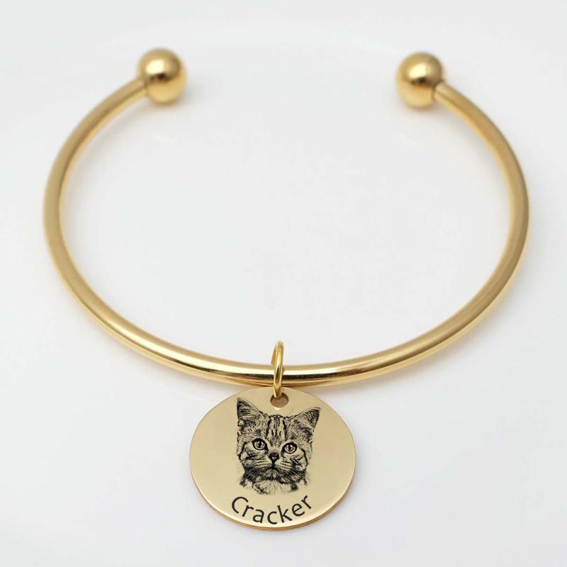 Chains Personalized Po Bangle, Custom Dog Charm Bracelet, Pet Picture Memorial Jewelry, Gift For Her
Chains Personalized Po Bangle, Custom Dog Charm Bracelet, Pet Picture Memorial Jewelry, Gift For Her