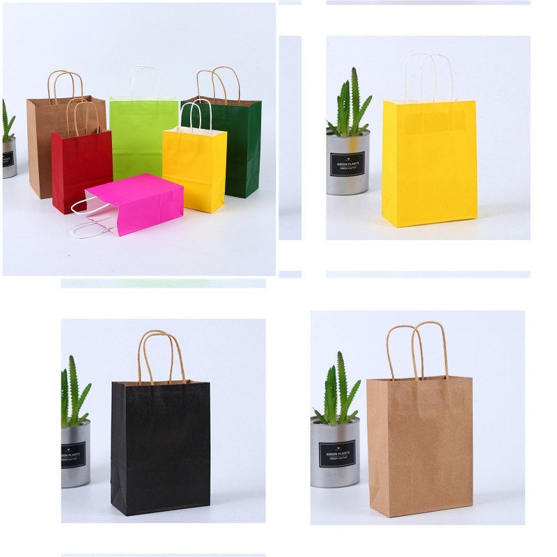 Shopping Bags Kraft Paper Multifunction High Quality soft color paper bag with handles Festival Gift Packaging Bag 21x15x8cm 164 K2
Shopping Bags Kraft Paper Multifunction High Quality soft color paper bag with handles Festival Gift Packaging Bag 21x15x8cm 164 K2