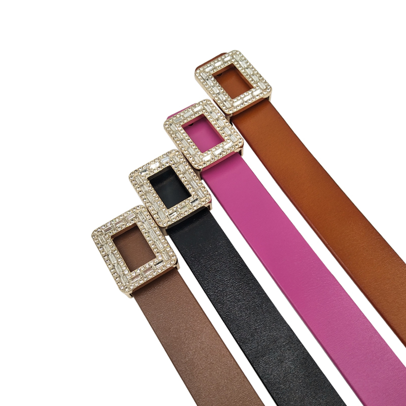 Genuine leather shiny square crystal buckle women belts skirt waist cummerbunds free size, Black
Genuine leather shiny square crystal buckle women belts skirt waist cummerbunds free size, Black