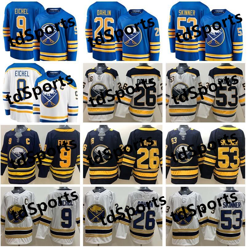 2021 Buffalo Sabres 9 Jack Eichel Jersey Hockey 26 Rasmus Dahlin 53 Jeff Skinner 50TH Home Royal Navy Blue White Stitched Man Woman Kids, As shown in illustration
2021 Buffalo Sabres 9 Jack Eichel Jersey Hockey 26 Rasmus Dahlin 53 Jeff Skinner 50TH Home Royal Navy Blue White Stitched Man Woman Kids, As shown in illustration