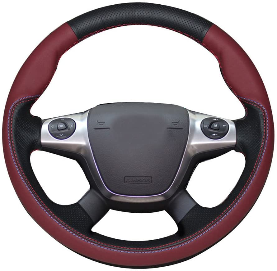 DIY Sew Steering Wheel Cover fit for Ford Focus 2012-2017 / For Ford Escape SUV 2013-2016 / Ford C-Max Interior Accessories Genuine Leather
DIY Sew Steering Wheel Cover fit for Ford Focus 2012-2017 / For Ford Escape SUV 2013-2016 / Ford C-Max Interior Accessories Genuine Leather