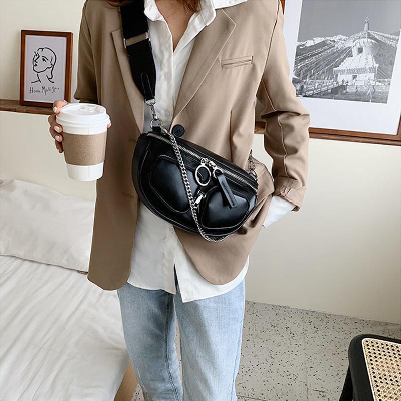 Luxury Tassel Leather Crossbody Bags Chain Solid Color Shoulder Bag Women Brand Double Pocket Saddle Bags Ladies HPS1061, Black
Luxury Tassel Leather Crossbody Bags Chain Solid Color Shoulder Bag Women Brand Double Pocket Saddle Bags Ladies HPS1061, Black