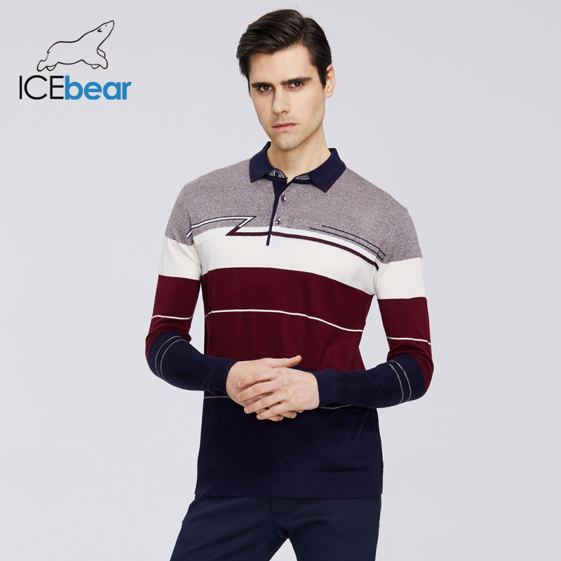 ICEbear new men's spring sweater casual lapel sweater business casual quality men's clothing 1812 201203
