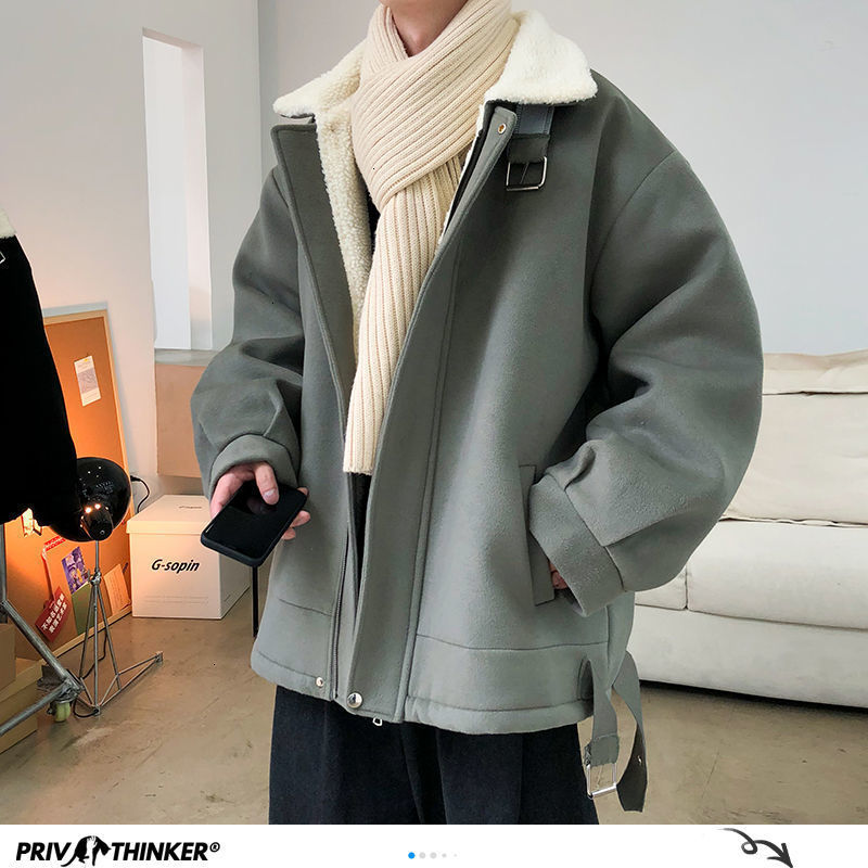 2021 New Men' Warm Woolen Coat Autumn Winter Women' Solid Color Thicken Coats Korean Streetwear Fashion Clothes C9RC, White
2021 New Men' Warm Woolen Coat Autumn Winter Women' Solid Color Thicken Coats Korean Streetwear Fashion Clothes C9RC, White