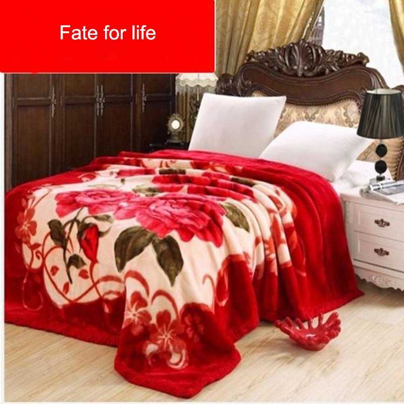 Double Layer Winter Thicken Raschel Plush Weighted Blanket For Double Bed Warm Heavy Fluffy Soft Flowers Printed Throw Blankets 201113
Double Layer Winter Thicken Raschel Plush Weighted Blanket For Double Bed Warm Heavy Fluffy Soft Flowers Printed Throw Blankets 201113