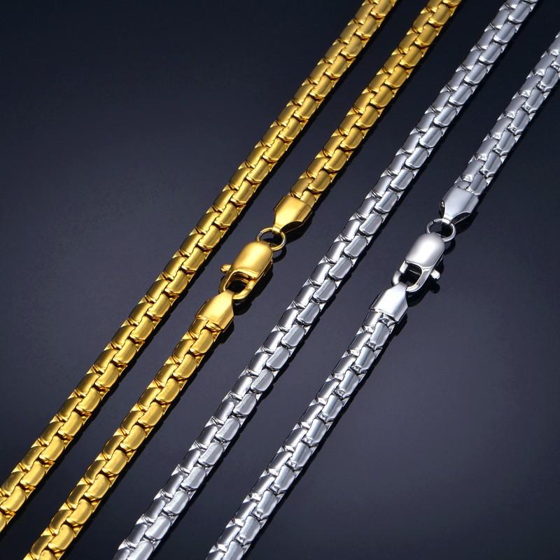 Punk 3/6mm Flat Snake Chain Necklace For Women Men 20" 23" 26" Gold Silver Color Stainless Steel Chain Hiphop Jewelry Collier
Punk 3/6mm Flat Snake Chain Necklace For Women Men 20" 23" 26" Gold Silver Color Stainless Steel Chain Hiphop Jewelry Collier