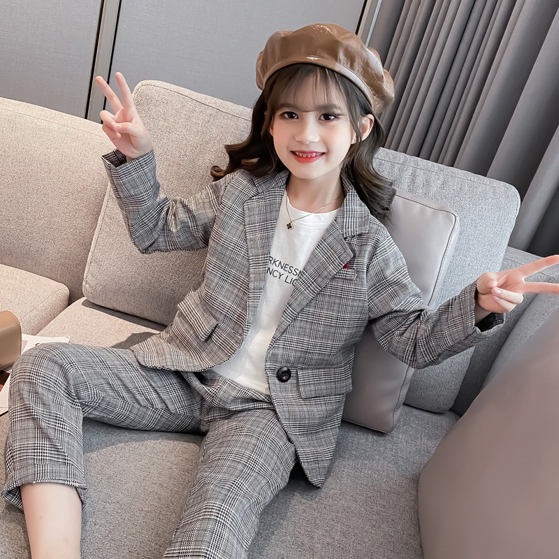 Autumn 2020 Children Girls Suit Teen Girls Clothing Set Casual Jackets Pants Two Pieces Suit for Girls Outfits 10 12 13 YearsX1019
