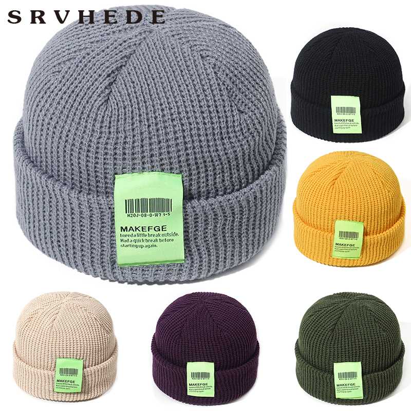 Knitted hat Casquette tone black men's cap women's cap solid unisex personalized wholesale skull Thicken Hedging knit beanie, White 
Knitted hat Casquette tone black men's cap women's cap solid unisex personalized wholesale skull Thicken Hedging knit beanie, White