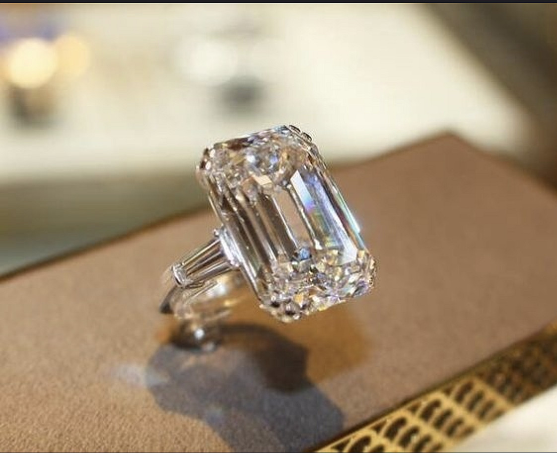 100% Sterling Sier Emerald cut 6ct Simulated Dia Wedding Engagement tail Women Gemstone Rings Fine Jewelry Wholesale