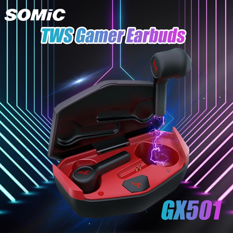 GX501 TWS Wireless bluetooth Gamer Earphone HiFi Stereo Bass Gaming Earbuds LED Light Mini Noise Cancelling Headsets, Black
GX501 TWS Wireless bluetooth Gamer Earphone HiFi Stereo Bass Gaming Earbuds LED Light Mini Noise Cancelling Headsets, Black