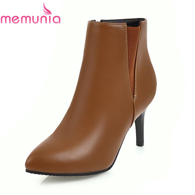 MEMUNIA wholesale 2020 new arrival high heel boots pointed toe women's ankle boots zip sexy female dress shoes big size 31-45, Black
MEMUNIA wholesale 2020 new arrival high heel boots pointed toe women's ankle boots zip sexy female dress shoes big size 31-45, Black