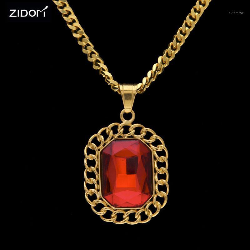 Stainless Steel Gold color Men hip hop Square red gem pendant necklaces bling bling 70cm link chain necklace women jewelry gift1
Stainless Steel Gold color Men hip hop Square red gem pendant necklaces bling bling 70cm link chain necklace women jewelry gift1