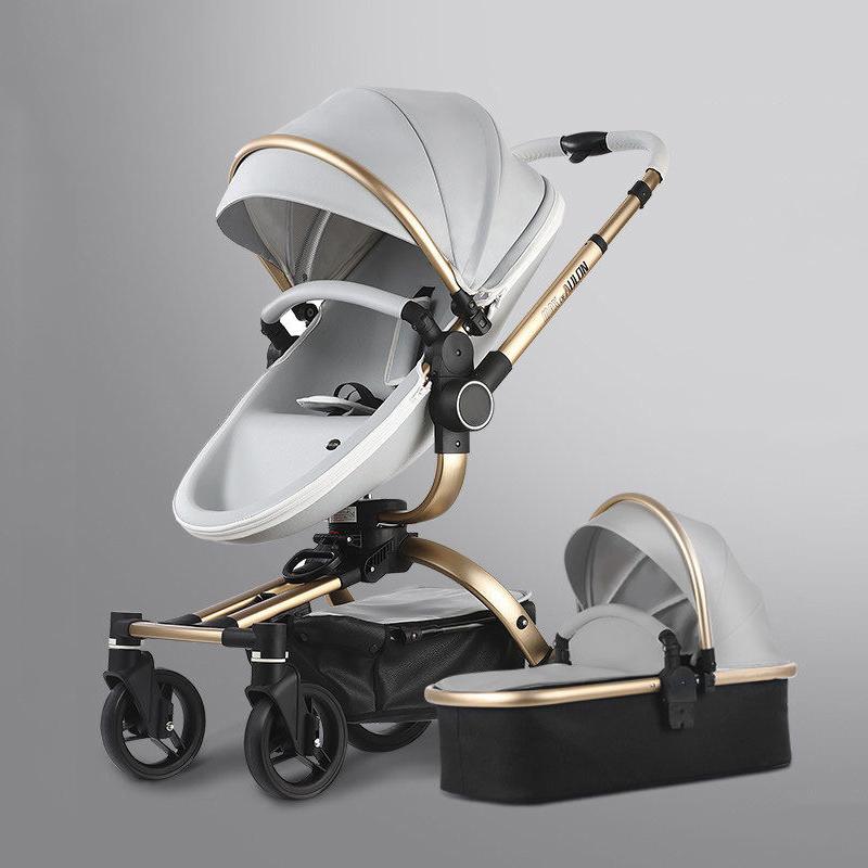 Luxury Baby Stroller 2 in 1,Portable Travel PU Baby Carriage,Folding Prams,Aluminum Frame High Landscape Car for Newborn
Luxury Baby Stroller 2 in 1,Portable Travel PU Baby Carriage,Folding Prams,Aluminum Frame High Landscape Car for Newborn