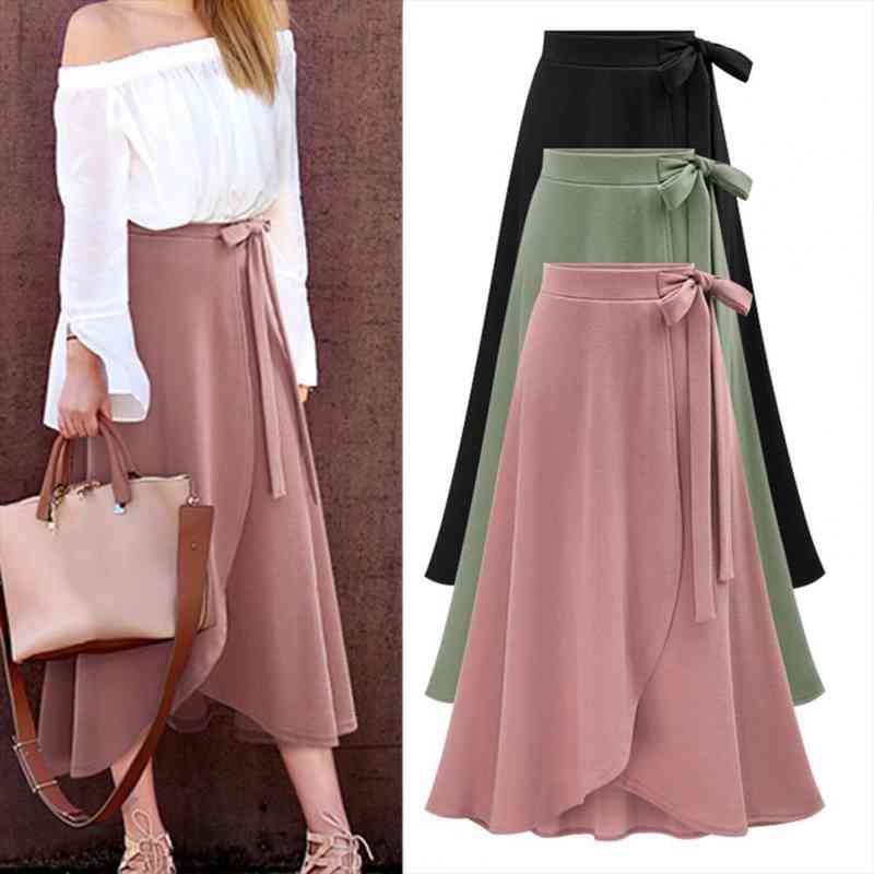 Elegant Office Lady Skirt Bandage Solid Color High Waist Slit Large Hem Long Skirt For Date, Black
Elegant Office Lady Skirt Bandage Solid Color High Waist Slit Large Hem Long Skirt For Date, Black