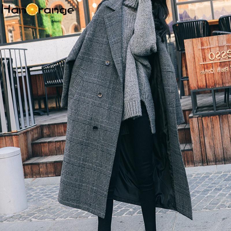 Epaulet Drop Shoulder Plaid Woolen Coat 2020 Winter Loose Thickening Over Knee Length Double Breasted Woolen Overcoat Female1, Dark gray plaid
Epaulet Drop Shoulder Plaid Woolen Coat 2020 Winter Loose Thickening Over Knee Length Double Breasted Woolen Overcoat Female1, Dark gray plaid