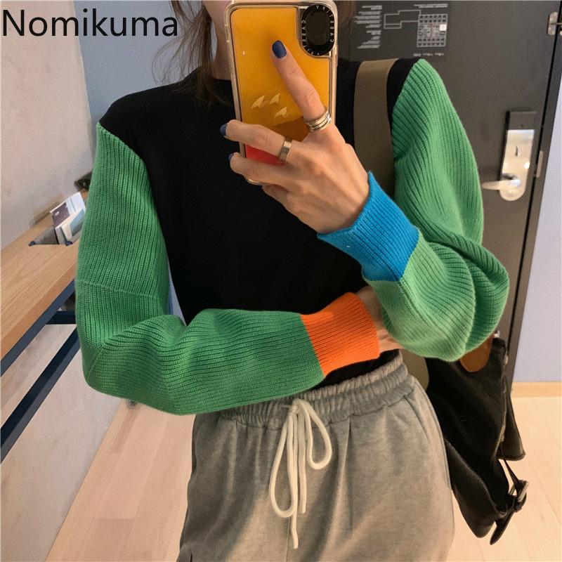 Nomikuma Korean Hit Color Patchwork Knitted Sweater Long Sleeve O-neck Pullover Knitwear 2020 Autumn Women Knitting Tops 6C844, Pic color
Nomikuma Korean Hit Color Patchwork Knitted Sweater Long Sleeve O-neck Pullover Knitwear 2020 Autumn Women Knitting Tops 6C844, Pic color