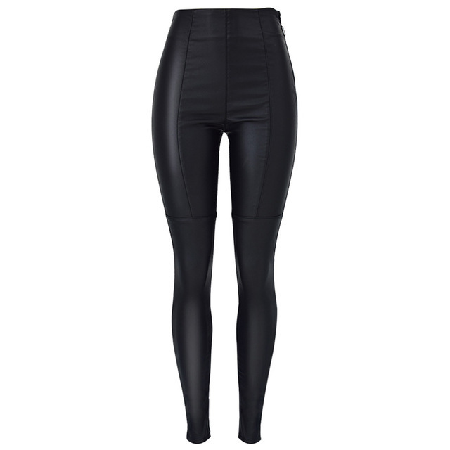 Summer Stretch PU Leather Pants Sweatpants For Women Trousers High Waist Jegging Womens Plus Size Black Pencil Pants Women 201228