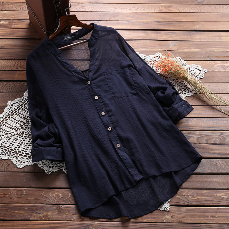 Fashionable Women's Shirt Blouse Cotton Autumn Ladies Tops Long Sleeve Blouses Office Camisa Feminina Korean Blouses White Y190510