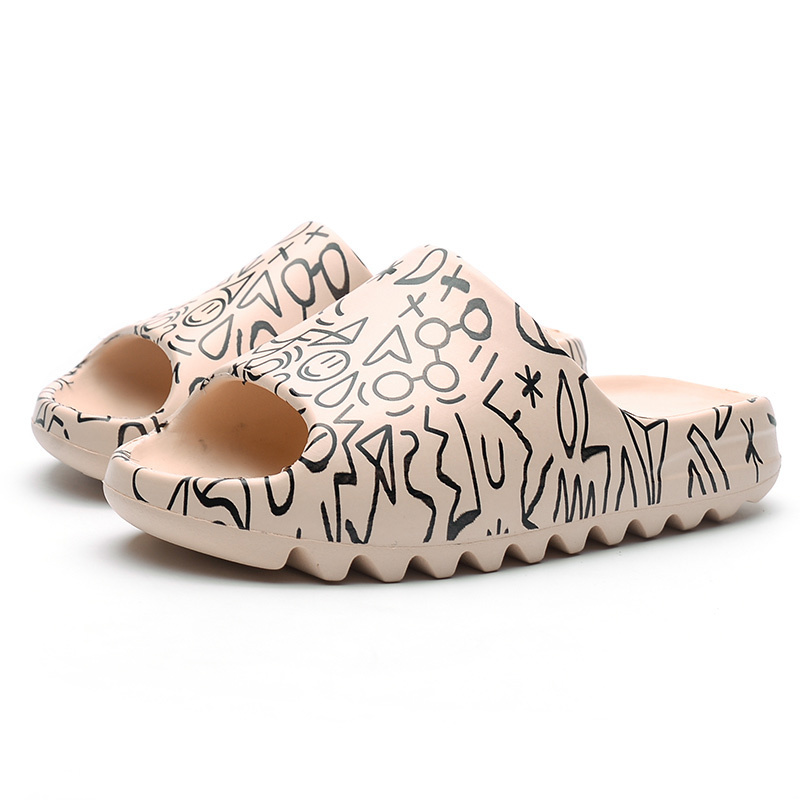 Children Slippers Girls Summer Cute Cartoon Graffiti Beach Sandals Kids Bathroom Toddler Boys Indoor Flip Flops Baby Home Shoes 220224