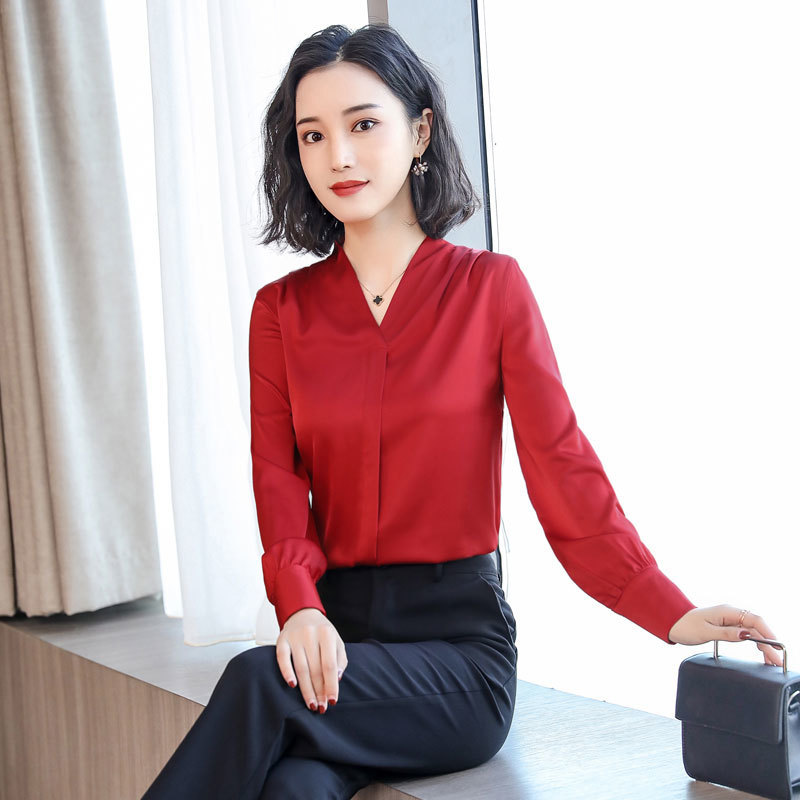 womens tops and blouses Chiffon blouse shirt long sleeve women shirts fashion spring plus size office blouse women 1779 50 201201