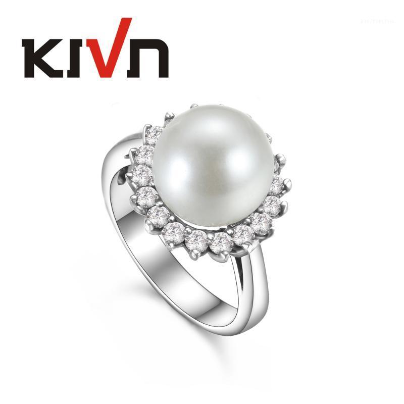 Wedding Rings KIVN Jewelry Elegant Pave CZ Cubic Zirconia Bridal Engagement Simulated Pearl For Women Birthday Christmas Gifts, Slivery;golden
Wedding Rings KIVN Jewelry Elegant Pave CZ Cubic Zirconia Bridal Engagement Simulated Pearl For Women Birthday Christmas Gifts, Slivery;golden