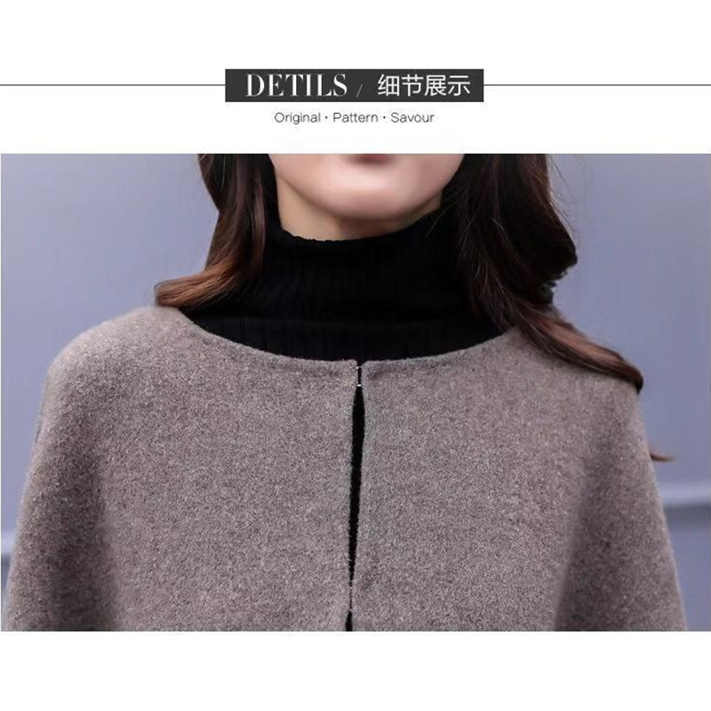 Autumn Winter New Women Cloak Woolen Coat Popular Woolen Coat Women's Korean Loose Long High quality Overcoat Plus Size 3XL T200315