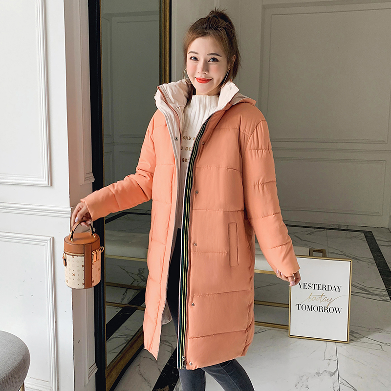 Winter women X-Long parkas female jacket solid thick warm removable hooded jackets coat snow outwear windproof parkas plus size 201201