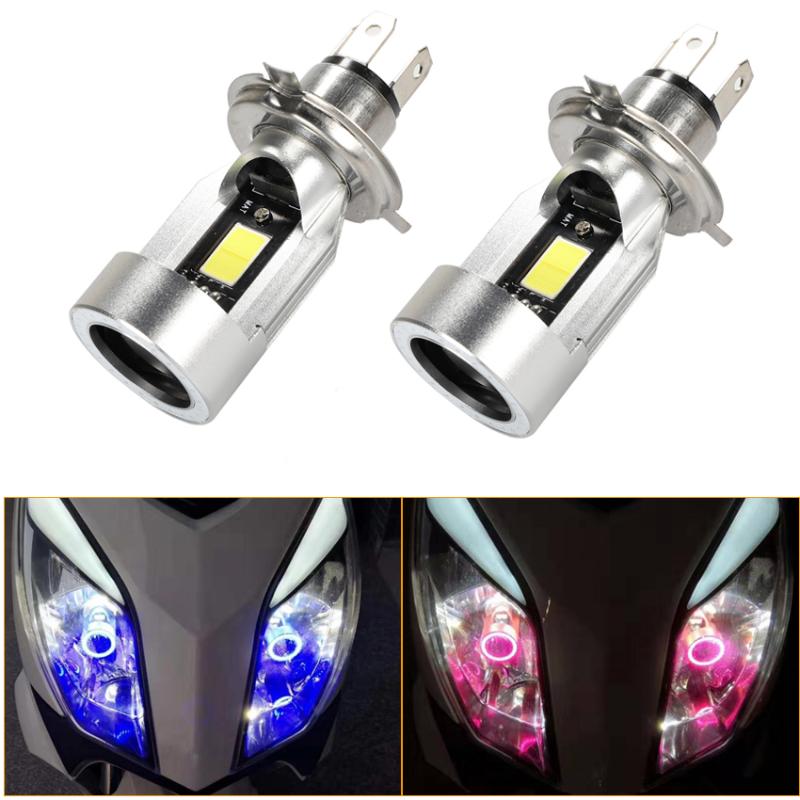 2PCS LED H4 Car Headlight Bulb Hi/Lo Beam Automobles Headlamp Auto 6000K White Accessories 12/24V with Blue/red Angel Eye
2PCS LED H4 Car Headlight Bulb Hi/Lo Beam Automobles Headlamp Auto 6000K White Accessories 12/24V with Blue/red Angel Eye