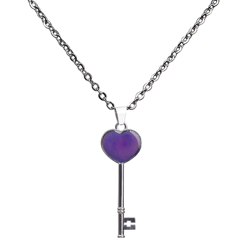 Mood heart key necklaces Color Changing Temperature sensing necklace pendant women fashion jewelry will and sandy
Mood heart key necklaces Color Changing Temperature sensing necklace pendant women fashion jewelry will and sandy