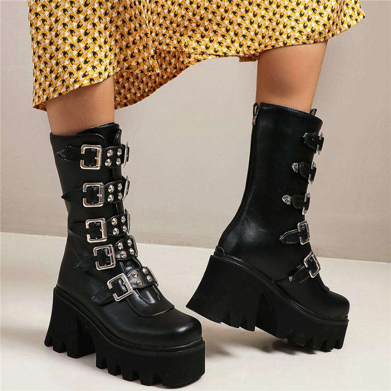2020 Casual Shoes Women Lace Up Chunky High Heels Ankle Boots Female High Top Round Toe Platform Pumps Shoes Punk Goth Creepers, Black
2020 Casual Shoes Women Lace Up Chunky High Heels Ankle Boots Female High Top Round Toe Platform Pumps Shoes Punk Goth Creepers, Black