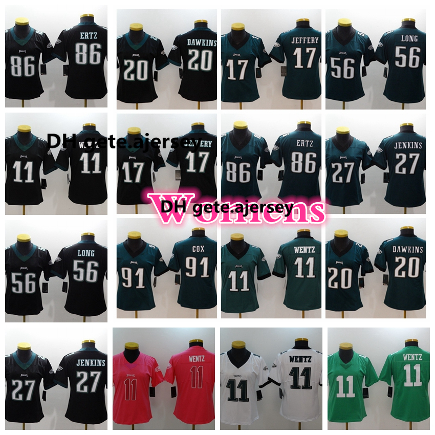 Womens Philadelphia Eagles Ladies 86 Zach Ertz 11 Wentz 20 Brian Dawkins 17 Alshon Jeffery 27 Malcolm Jenkins 91 Cox Football Jersey, Black;red
Womens Philadelphia Eagles Ladies 86 Zach Ertz 11 Wentz 20 Brian Dawkins 17 Alshon Jeffery 27 Malcolm Jenkins 91 Cox Football Jersey, Black;red
