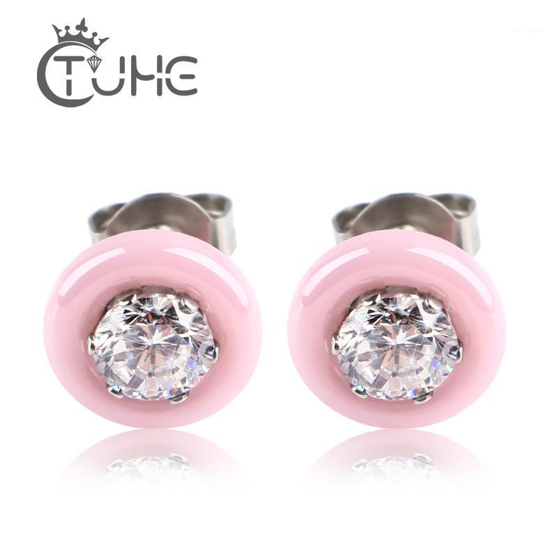 Stud Round Pink Black White Ceramic Earrings For Women Big Crystal CZ Jewelry Wedding Wholesale1
Stud Round Pink Black White Ceramic Earrings For Women Big Crystal CZ Jewelry Wedding Wholesale1