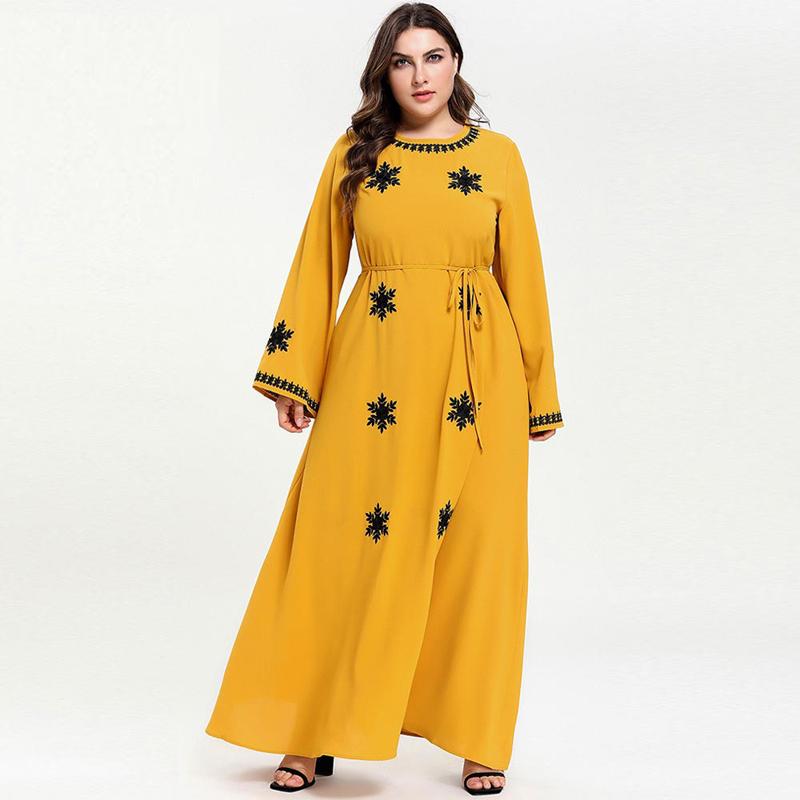2021 Women Abaya Muslim Long Dress Islamic Arabic Long Sleeve Dress Ties Waisted Pakistani Dubai Dresses vestidos 2 colors M-4XL
2021 Women Abaya Muslim Long Dress Islamic Arabic Long Sleeve Dress Ties Waisted Pakistani Dubai Dresses vestidos 2 colors M-4XL