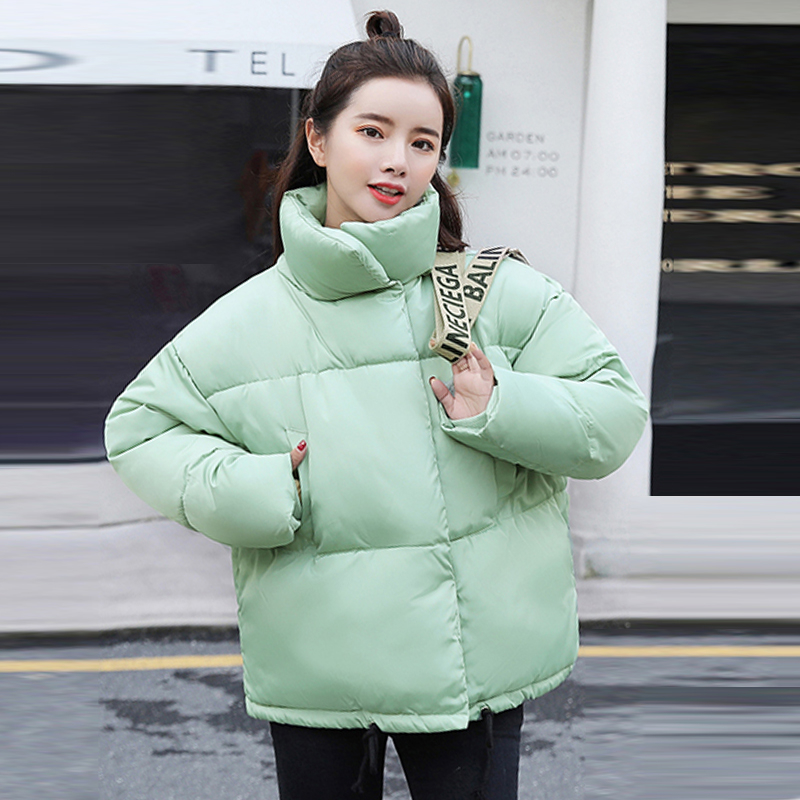 2019 Women Winter Jacket Stand Collar With Two Big Pocket Female Coat Cotton Padded Womens Casaco Feminina Inverno Warm T200319