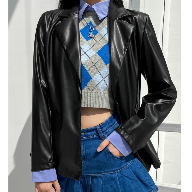 hirigin Spring Autumn Women Turn-down PU Leather Jackets Fashion Ladies Streetwear Outfits Preppy Style Casual Coats -L, Black
hirigin Spring Autumn Women Turn-down PU Leather Jackets Fashion Ladies Streetwear Outfits Preppy Style Casual Coats -L, Black