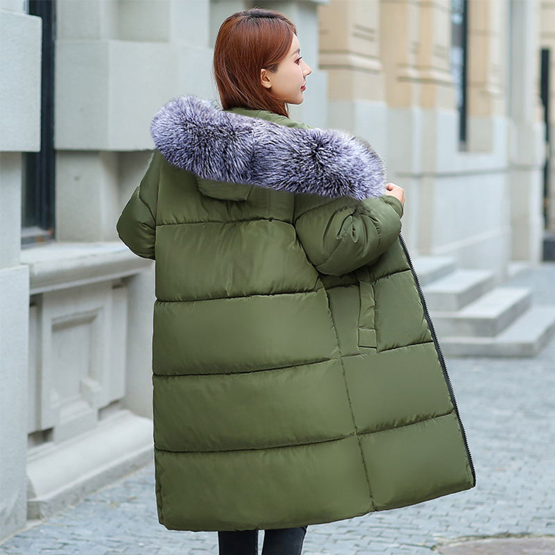 Plus Size 7XL 8XL Oversized Women Coat Winter Hooded Warm Parkas Winter Jacket Women Lengthen Outwear Warm Womens Down jacket 201019