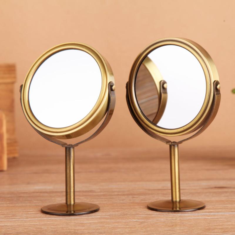 Bronze Metal Small Number Mirror Desktop Mirror Double-Sided Wholesale 1:2 Zoom Function
Bronze Metal Small Number Mirror Desktop Mirror Double-Sided Wholesale 1:2 Zoom Function