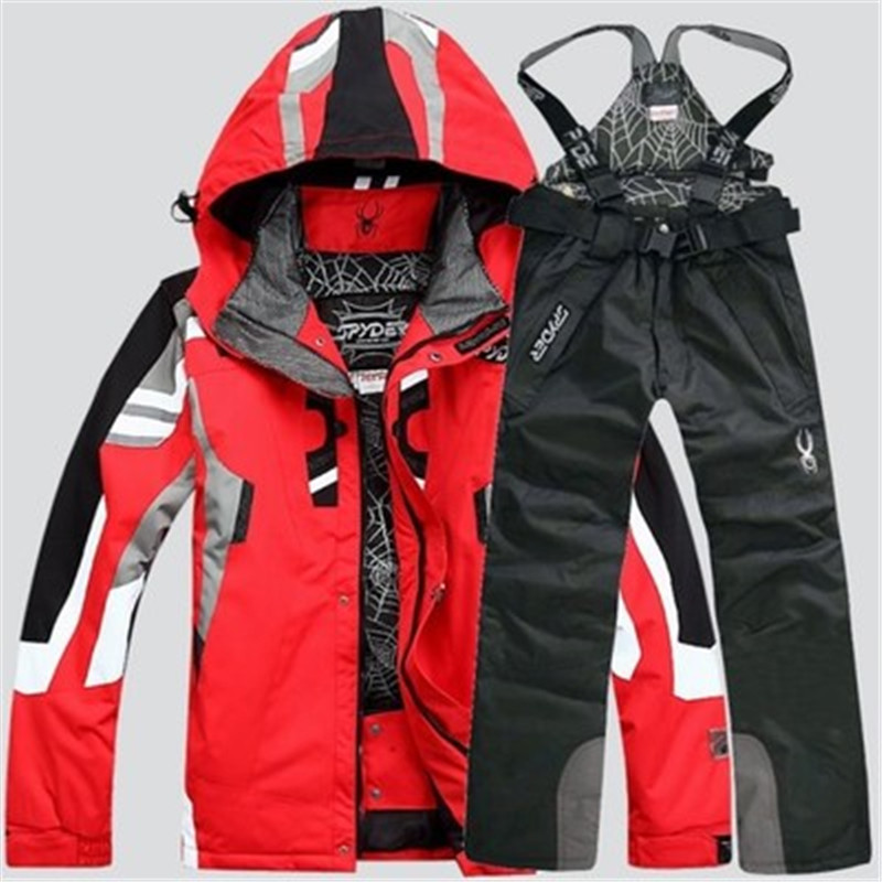 NEW Men Warm Snowboarding Suits Men Winter Ski Suit Male Waterproof Breathable Snow Jacket +Pant Ski Sets set de snowboard 201111