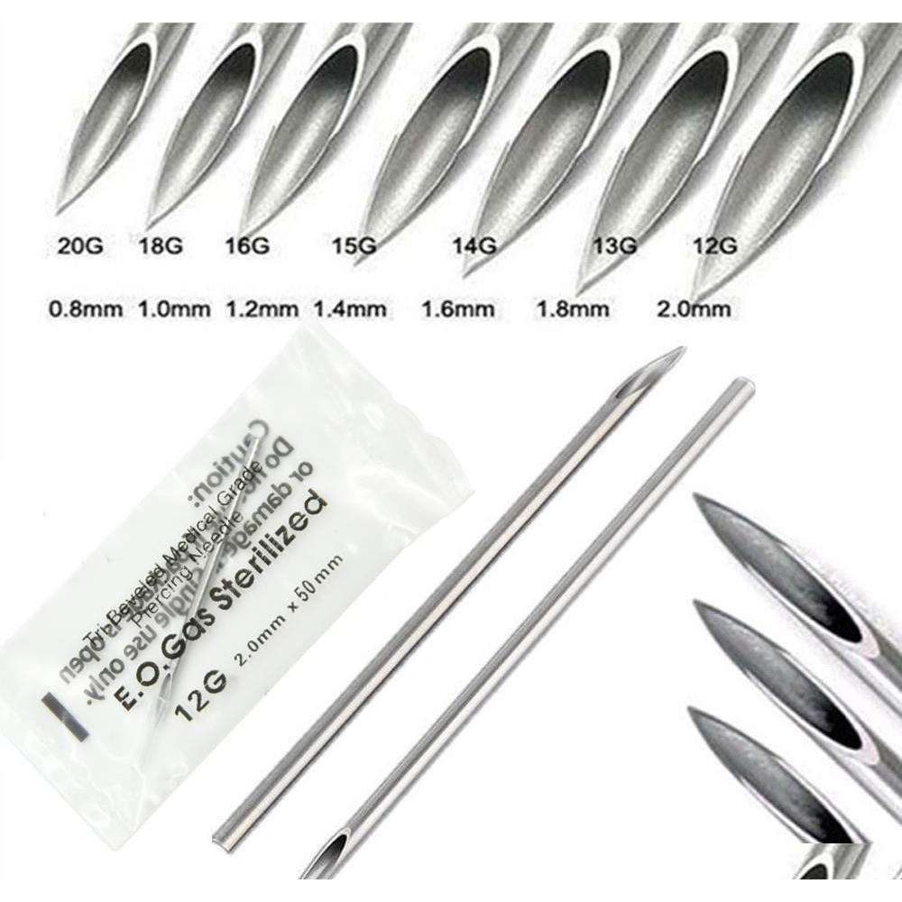 100Pieces Sterile Tri-Beveled Medical Grade Surgical Steel Body Piercing Needle Tattoo Needles For Navel Nipple Ear Nose Lip J4Qwc
100Pieces Sterile Tri-Beveled Medical Grade Surgical Steel Body Piercing Needle Tattoo Needles For Navel Nipple Ear Nose Lip J4Qwc