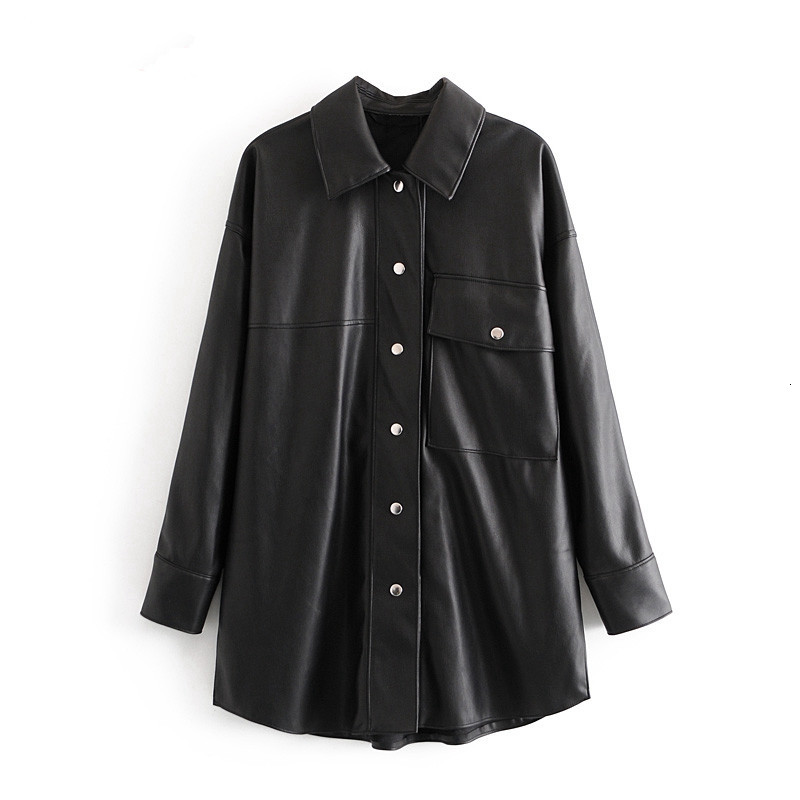 2021 New Women Black Faux Leather Jacket Turn Down Collar Ladies Long Sleeve Oversize Boy Friend Coat Qn56 72r1, C1
2021 New Women Black Faux Leather Jacket Turn Down Collar Ladies Long Sleeve Oversize Boy Friend Coat Qn56 72r1, C1