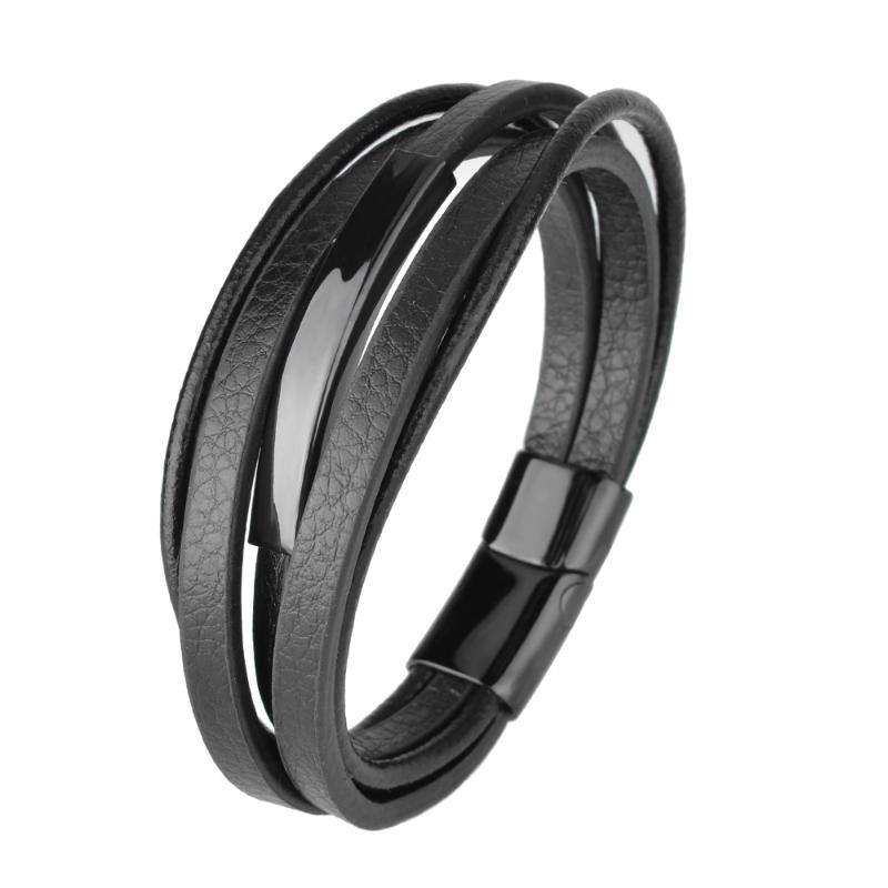 Kirykle Bracelets & Bangles Stainless Steel Leather Bracelet Men Jewelry Punk Men Bracelet Black 22cm Charms Fashion Bangles
Kirykle Bracelets & Bangles Stainless Steel Leather Bracelet Men Jewelry Punk Men Bracelet Black 22cm Charms Fashion Bangles