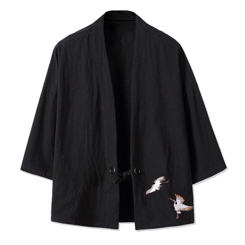 Sinicism Store Embroidery Cotton Linen Shirts Men Kimono Traditional Open Stitch Shirts Male Three Quarter Sleeve Shirt Harajuku, Black
Sinicism Store Embroidery Cotton Linen Shirts Men Kimono Traditional Open Stitch Shirts Male Three Quarter Sleeve Shirt Harajuku, Black