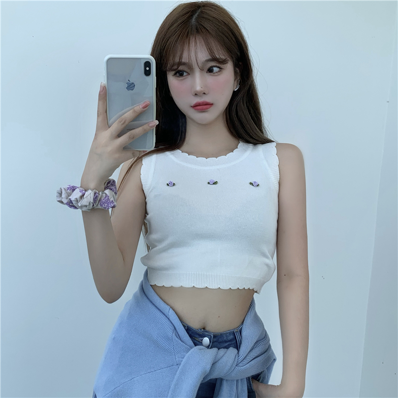 2021 New 2-color Korean woman's sweater sweet female superior summer sleeveless mesh tops of women (r99294) ZHGI, Black
2021 New 2-color Korean woman's sweater sweet female superior summer sleeveless mesh tops of women (r99294) ZHGI, Black