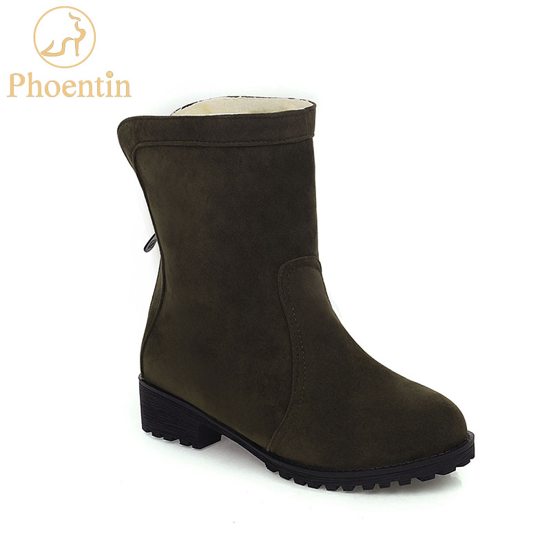 Phoentin 2020 new arrival winter boots women ankle boots platform back zip closure low heels large size shoes army green FT824, Brown
Phoentin 2020 new arrival winter boots women ankle boots platform back zip closure low heels large size shoes army green FT824, Brown